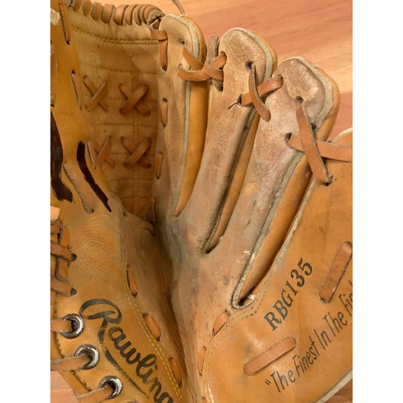 Rawlings Baseball Youth Glove Rickey Henderson RBG135 RHT Leather, FAST SHIP! - Picture 4 of 9